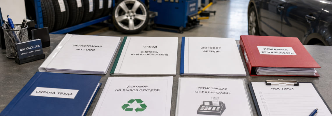 документы для открытия шиномонтажа