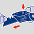 Нож универсальный алюминиевый складной со сменными лезвиями мини WP211005 WORKPRO